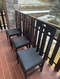 3 sedie Ingram Cassina C.R . Mackintosh