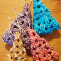 4 Palline Natale Uncinetto Fatte a Mano