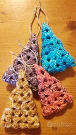 4 Palline Natale Uncinetto Fatte a Mano