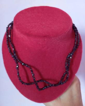 Collana vintage granate