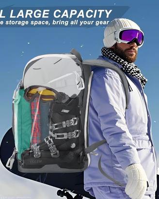 Zaino per Scarponi Da Sci Scomparto per Casco 50LT