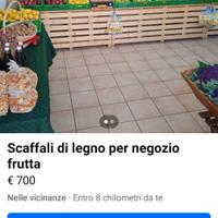 Scaffali per frutta e verdura