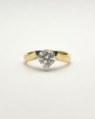 Anello oro 18KT con diamante ct 1.01 IF J. certHRD
