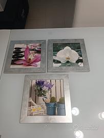 set quadretti floreale zen 