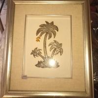 Quadretto argento rilievo vintage antico