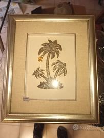 Quadretto argento rilievo vintage antico