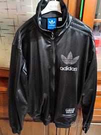 Giacca Adidas Chile 62 nero lucido similpelle M 
