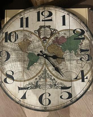 Orologio da Parete Vintage Mappamondo antico