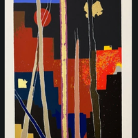 Carlo Montesi - Serigrafia con Foglia d'Oro