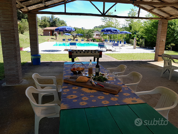 Casa e spazi aperti in agriturismo