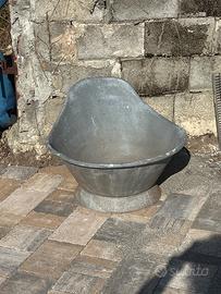 Antica Vasca Da Bagno di Zinco Fine 800