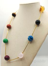 Collana Pietre Dure  Multicolori