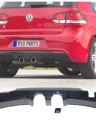 DIFFUSORE VOLKSWAGEN VW GOLF 6 LOOK R20 NERO LUCID
