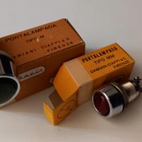 Spia luminosa da pannello in acciaio anni 70