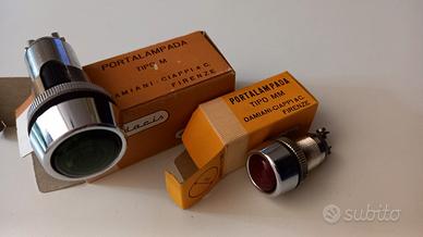 Spia luminosa da pannello in acciaio anni 70