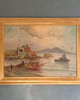 Gianni Del Grasso Napoli  Olio su pannello 