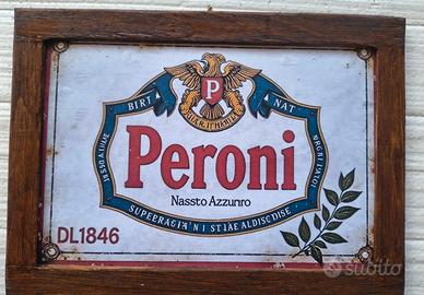 targa in legno birra peroni