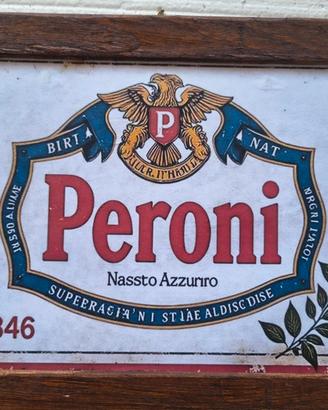 targa in legno birra peroni