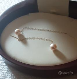 Orecchini oro 18kt con perle 