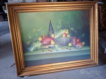  grande quadro natura morta firmato