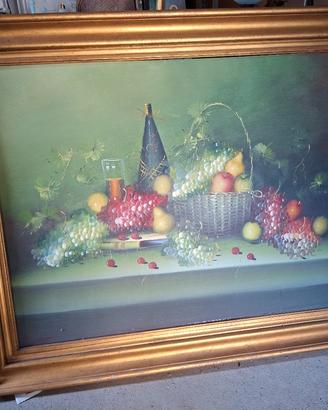 grande quadro natura morta firmato