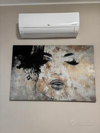 Quadro moderno grigio oro nero