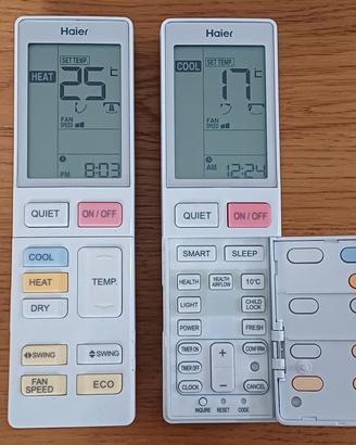 Clima,climatizzatore,telecomando haier