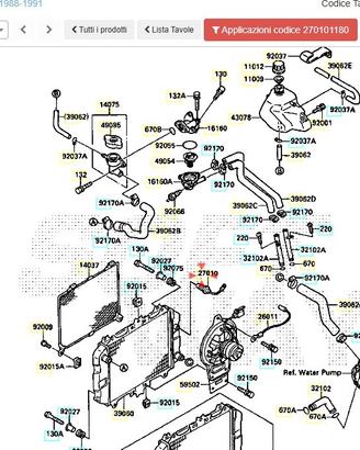 Interruttore ventola Kawasaki GPZ 500 270101180