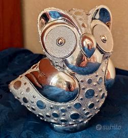 Gufo in resina argentata Moda Argenti – Scaccia Gu