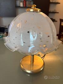 Abat-jour ottone e vetro murano