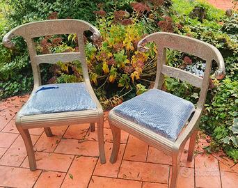 Coppia di sedie in argentone