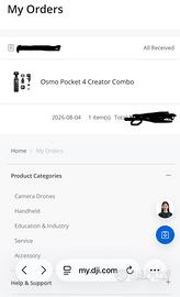 DJI Osmo Pocket 4 nuova - alcuni accessori creator
