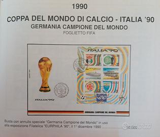 Busta filatelica Germania Campione del mondo 1990