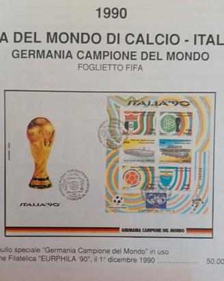 Busta filatelica Germania Campione del mondo 1990