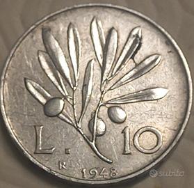 una moneta italiana 1948