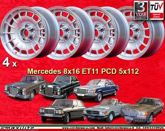 4 pz. cerchi Mercedes Barock 8x16 ET11 107 108 109