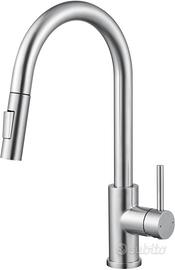 Rubinetto cucina acciaio inox con doccetta NUOVO