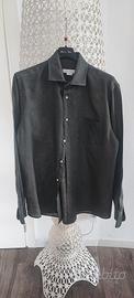 camicia in lino verde scuro taglia M uomo