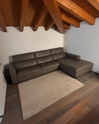 Divano Poltrone&Sofa’ 320 cm Vera pelle Marrone