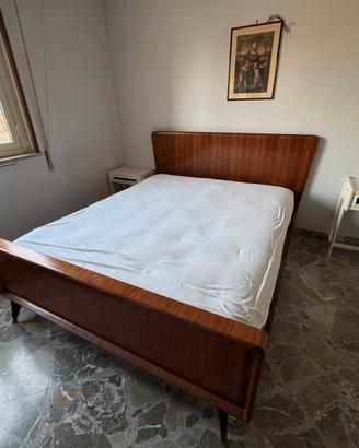 Letto Matrimoniale Vintage anni '50 in Palissandro