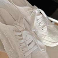 Superga bianca in pizzo tg 40
