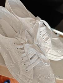 Superga bianca in pizzo tg 40