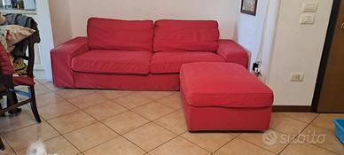 divano 2 posti grande più pouf