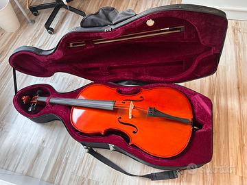 Violoncello 4/4 Student Plus con custodia rigida