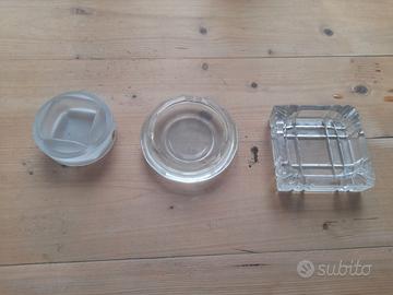 Set di tre portacenere vintage