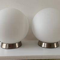Coppia lampade a globo in vetro