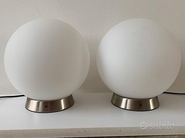 Coppia lampade a globo in vetro