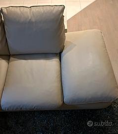 DIVANO BONTON IN ECOPELLE TORTORA 2 POSTI