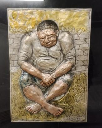 bassorilievo argento Giuseppe Migneco Meriggio