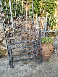 letto in ferro battuto una piazza grigio antracite